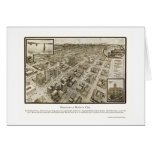 Houston, mapa panorámico de TX - 1912 Tarjeton