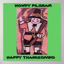 HOWDY POSTER DEL DÍA DE LA ACCIÓN DE GRACIAS DE PI