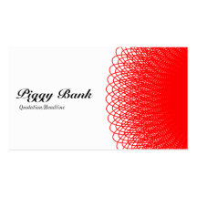 Hucha - rojo y blanco tarjeta de visita