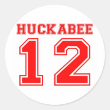 Huckabee 12 pegatina redonda