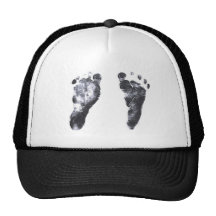 Huellas del bebé gorro
