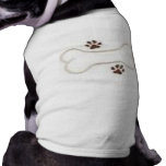 hueso de la pata camiseta de perro