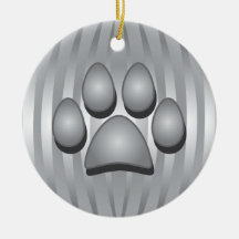 Hueso de perro y ornamento de plata del navidad de ornamentos de navidad