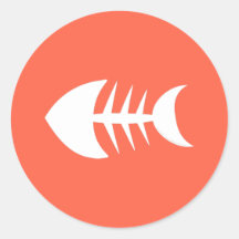 ¡Hueso de pescados Appetit! Tomate gastrónomo de l Pegatina