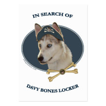 Huesos de Davy del perro de Ausky Tarjetas Personales