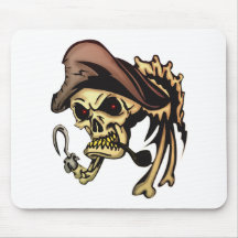 Huesos del cráneo del pirata alfombrillas de ratones