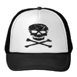 Huesos del cráneo y de la cruz del tatuaje del Gru Gorros Bordados