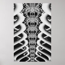 HUESOS - poster del arte del fractal