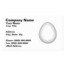 Huevo blanco del pollo tarjeta de visita