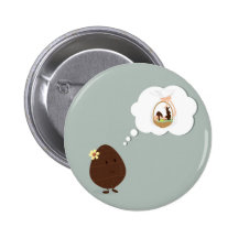 Huevo de chocolate que piensa en una cesta de Pasc Pins
