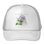 Huevo de la lavanda y conejito blanco gorra