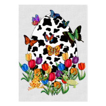 Huevo de Pascua de la piel de la vaca Tarjeta De Visita