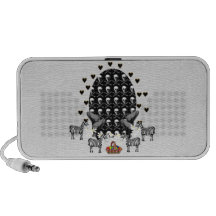 Huevo de Pascua de los cráneos y de las cebras Mini Altavoz