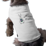Huevo feliz del conejito de pascua ropa para mascota