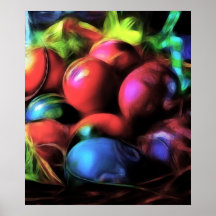 Huevos abstractos poster