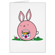 Huevos de ocultación del conejito de pascua felicitaciones