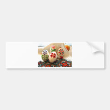 Huevos de Pascua bordados Pegatina De Parachoque