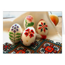 Huevos de Pascua bordados Tarjeton