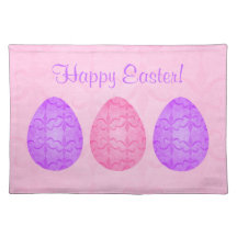 Huevos de Pascua de lujo en rosa Mantel Individual