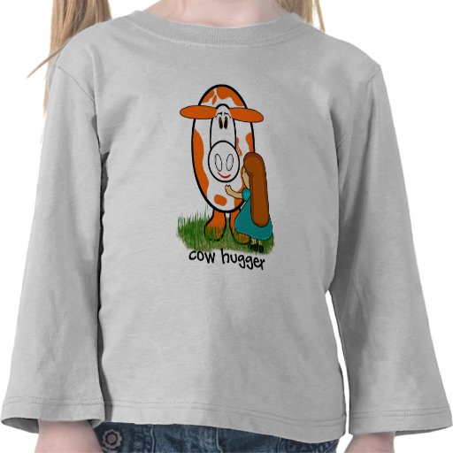 hugger de la vaca - modificado para requisitos par camiseta