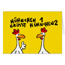 Hühnergruß Karten