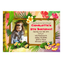 ¡Hula encima!  Invitaciones tropicales hawaianas d Anuncio