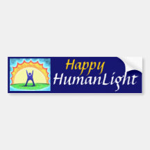 HumanLight feliz Pegatina De Parachoque