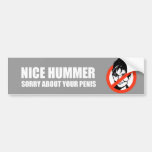 Hummer agradable. Triste sobre su pene Etiqueta De Parachoque