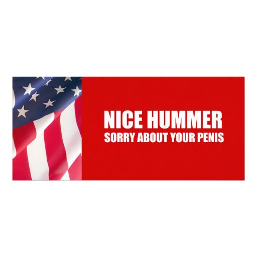 Hummer agradable. Triste sobre su pene Lonas Publicitarias