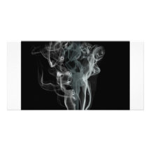 Humo blanco en fondo negro tarjetas fotograficas personalizadas