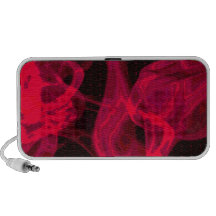 Humo del rojo del arte abstracto notebook altavoces