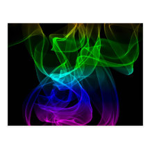Humo multicolor tarjeta postal