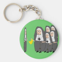 Humor católico "hermanas gordas " de la monja llaveros personalizados