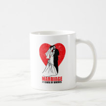 Humor de la boda tazas de café