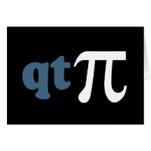 Humor de la matemáticas - camiseta linda pi felicitación