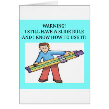 humor de la matemáticas de la regla de diapositiva tarjeton