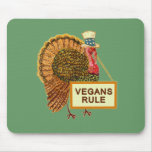 Humor de Turquía de la regla de los veganos para l Alfombrilla De Ratones