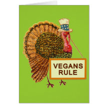 Humor de Turquía de la regla de los veganos para l Felicitaciones