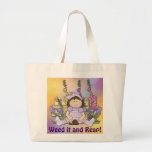 Humor del chica del jardín bolsas de mano