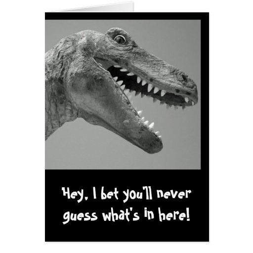Humor del dinosaurio felicitación