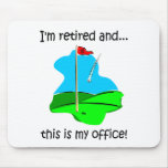 Humor del retiro para los golfistas alfombrilla de ratones