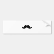 Humor negro divertido del bigote etiqueta de parachoque