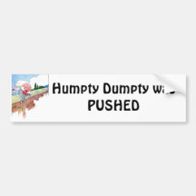 Humpty Dumpty FUE EMPUJADO Etiqueta De Parachoque