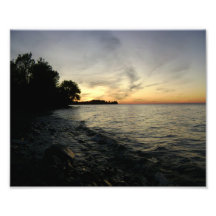 Hundimiento de septiembre Sun en el lago Ontario. Fotografia