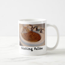 Hundimiento felino tazas de café