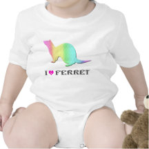 Hurón del color del arco iris camiseta