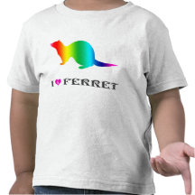 Hurón del color del arco iris camisetas
