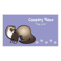 Hurón del dibujo animado plantillas de tarjetas de visita