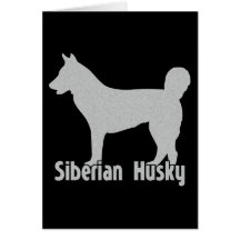 Husky siberiano tarjetón