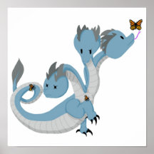 hydra con las mariposas impresiones